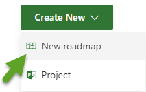 MIcrosoft Project Online > Create New Roadmap