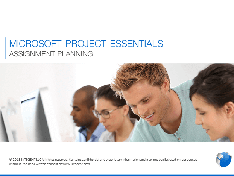 Module 5 Microsoft Project 2016 Training - Assignments Planning