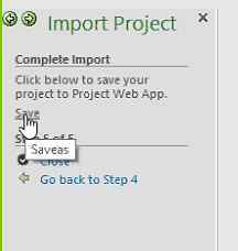 How to import a project with microsoft project online
