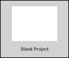 select the blank project option