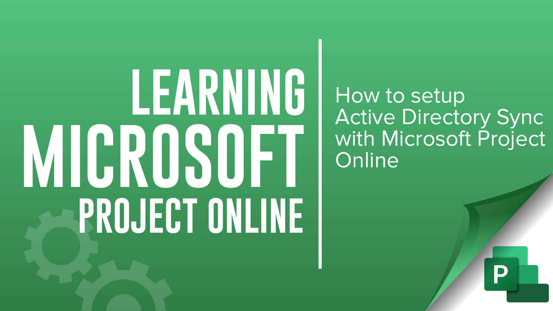 learning Microsoft Project Online - How to setup Active Directory Sync with Microsoft Project Online