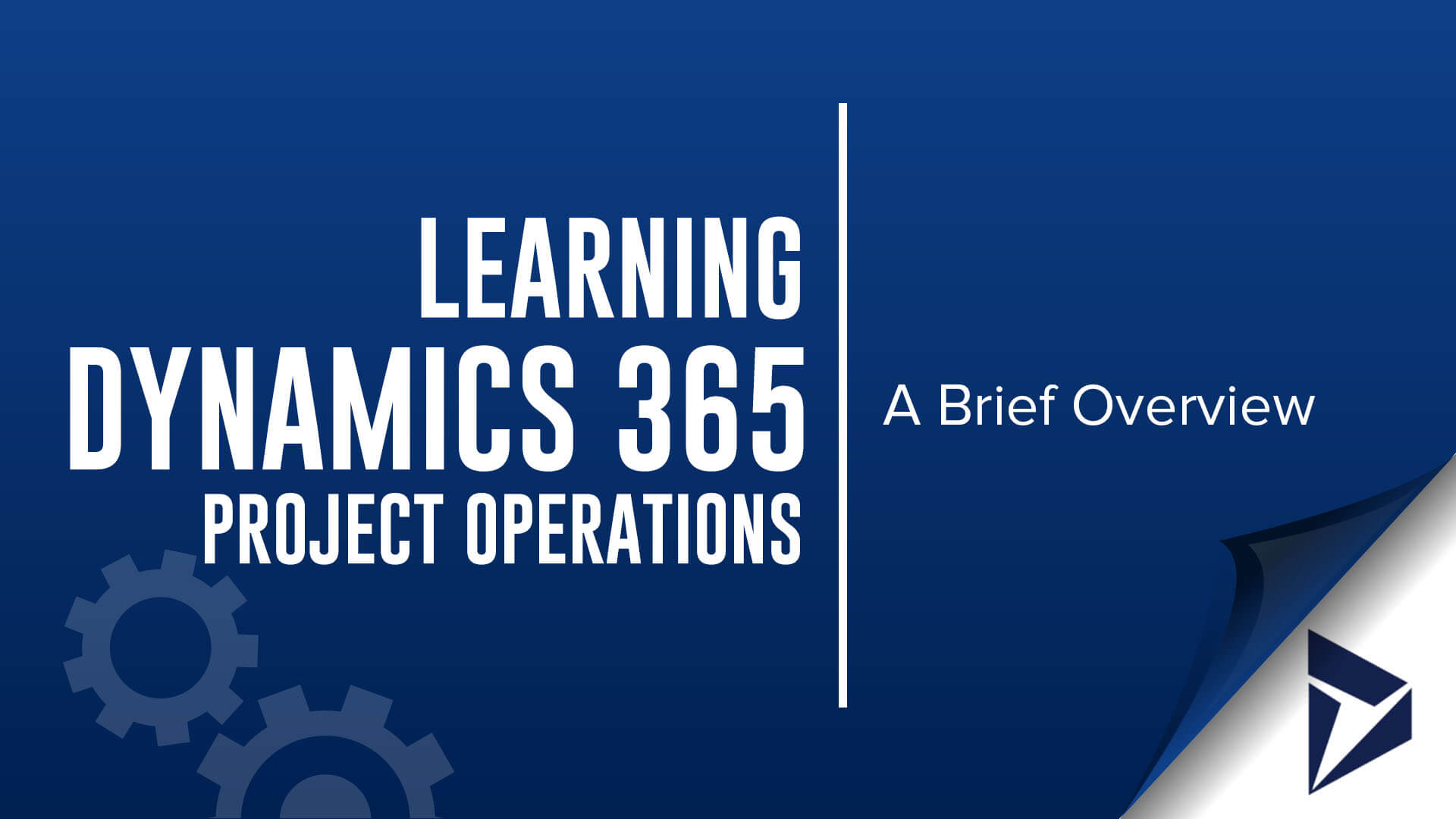 learning dynamics Project operations - a brief overview