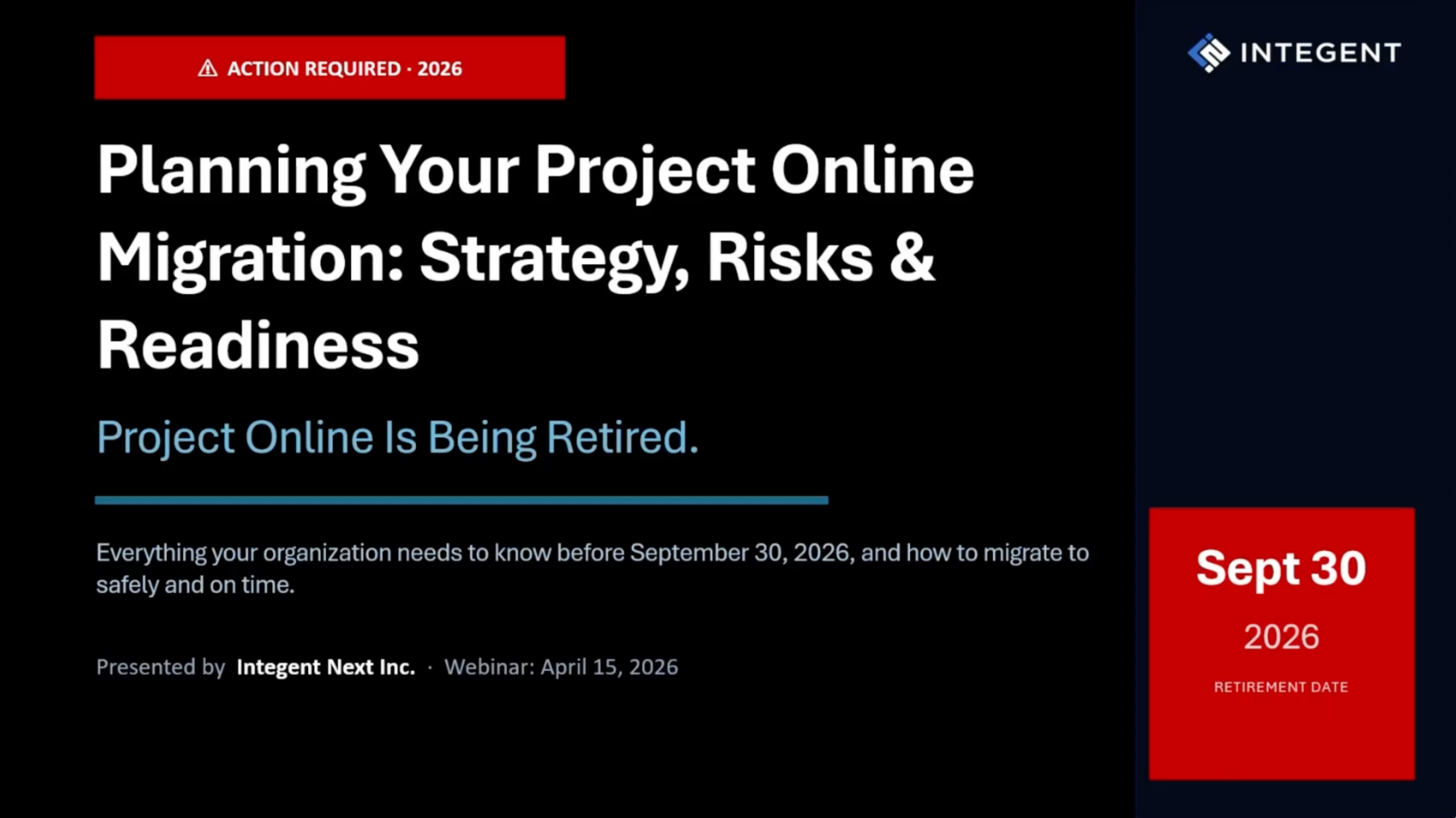 Planning Your Project Online Migration webinar